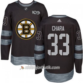 Män Ishockey Boston Bruins Tröja Zdeno Chara 33 1917-2017 100th Anniversary Adidas Svart Authentic